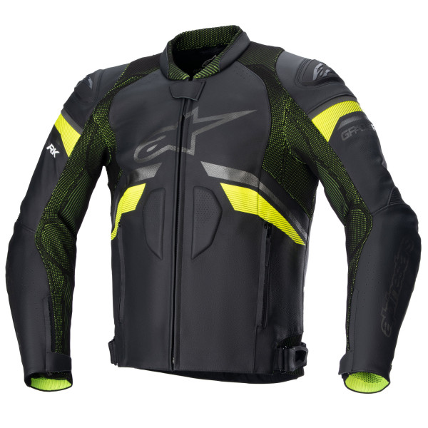 Alpinestars Alpinestars Gp Plus R V3 Rideknit Leather Jkt Black Yellow Fluo